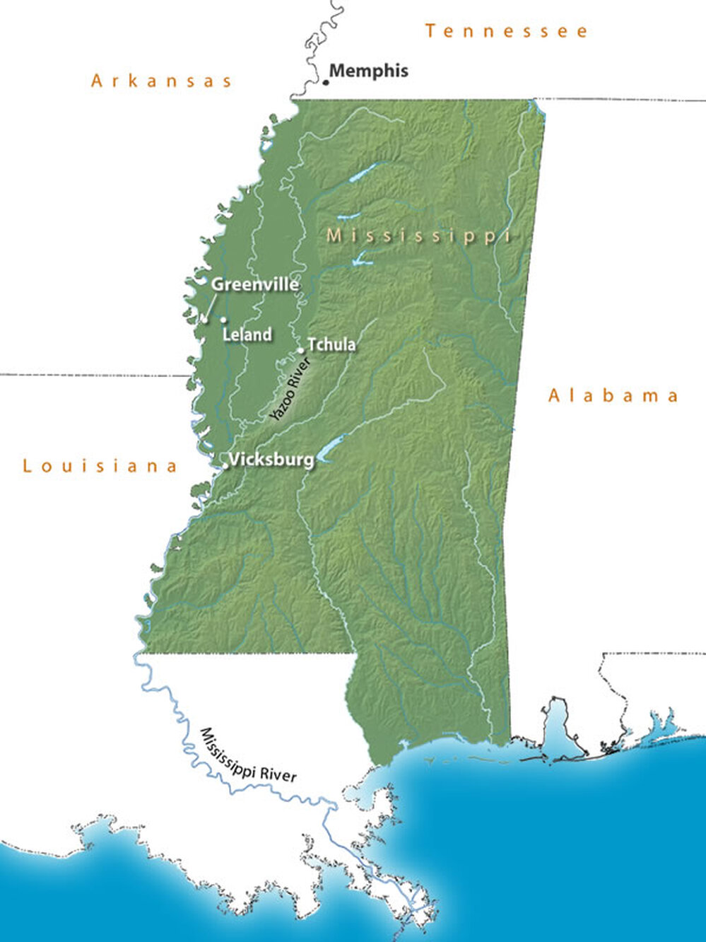 Mississippi Delta map