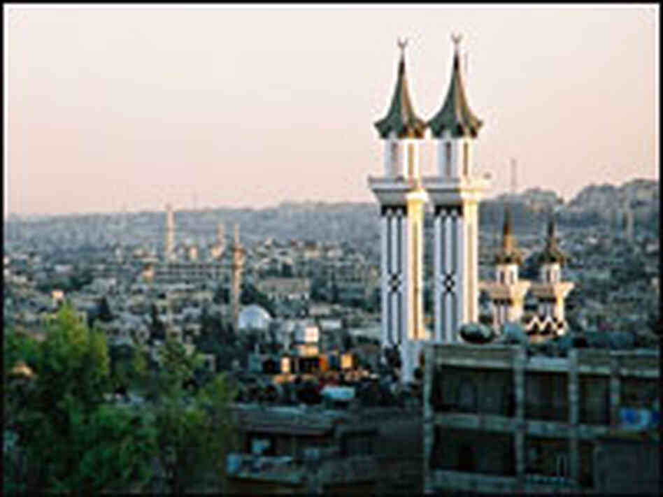 A view of Aleppo, in the desert hill-country of northern Syria.
