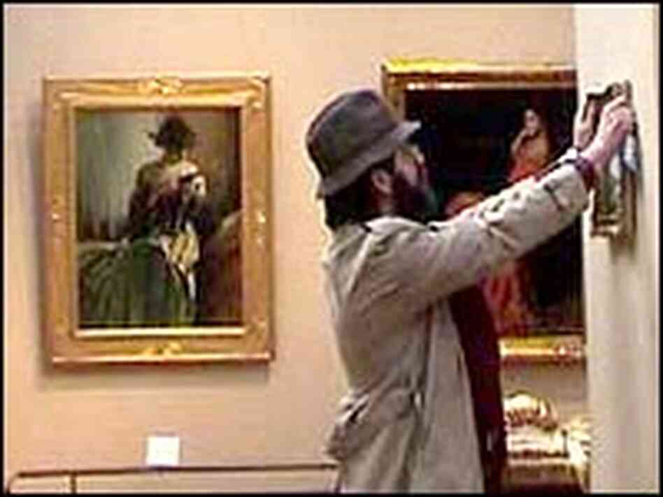 Banksy secretly hangs one of his artworks at New York's Metropolitan Museum of Art. Banksy secretly hangs one of his artworks at New York's Metropolitan Museum of Art.