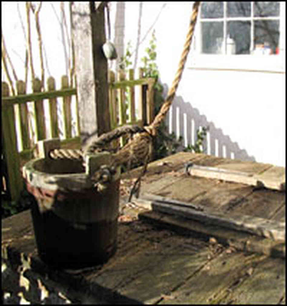 A Civil War-era well outside Brooks' home.