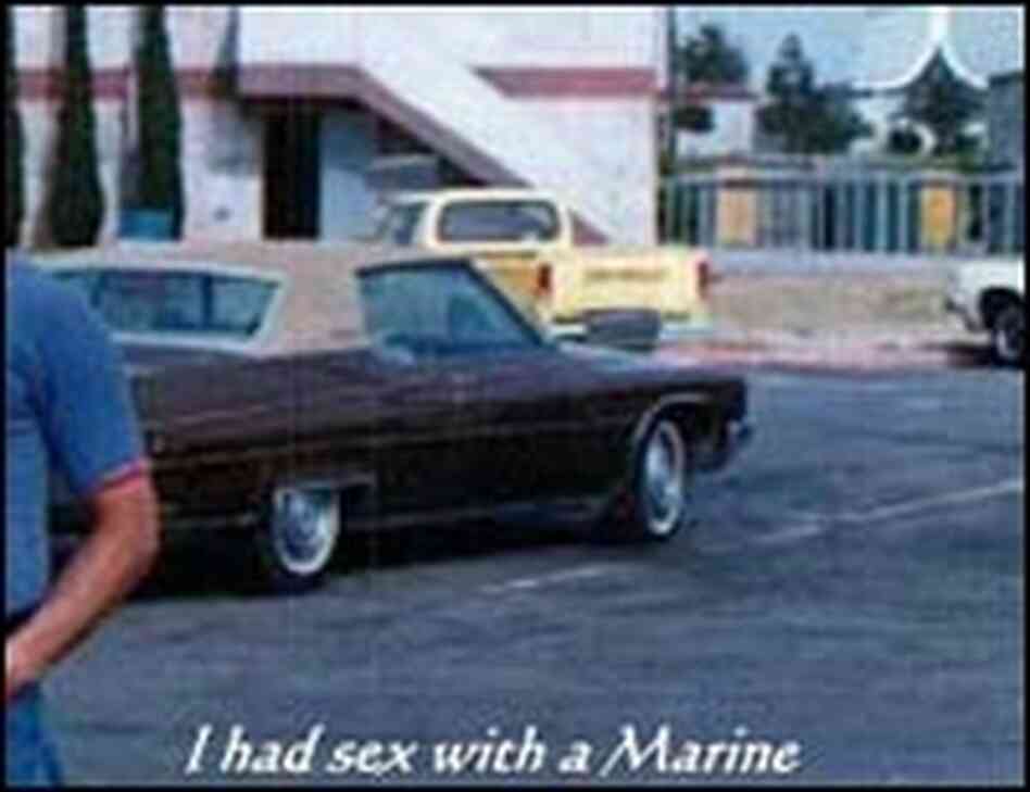 Postcard message: 'I had sex with a Marine' Postcard message: 'I had sex with a Marine'
