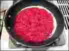 Beets heating in a skillet.