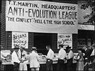 Anti-evolution books for sale in Dayton, Tenn., during the 1925 Scopes trial. Anti-evolution books for sale in Dayton, Tenn., during the 1925 Scopes trial.