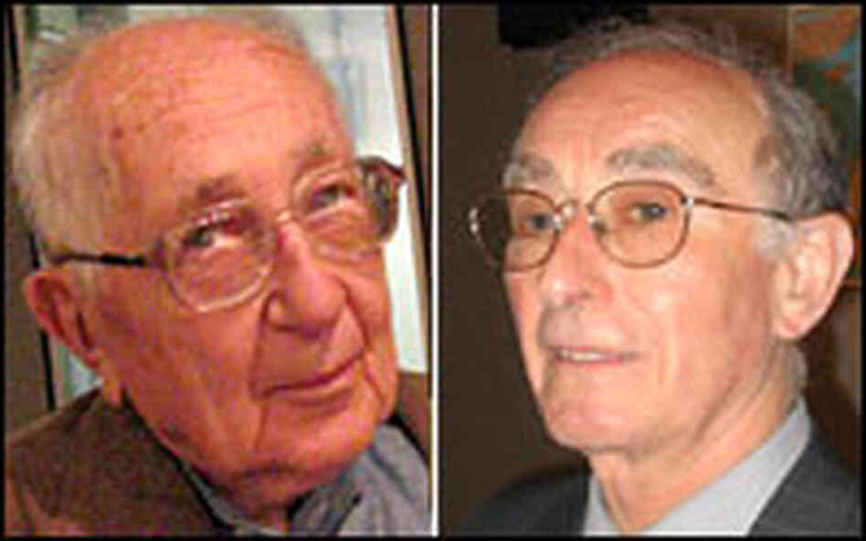 Edelsack, left, and Weiss at NPR. Edelsack, left, and Weiss at NPR.