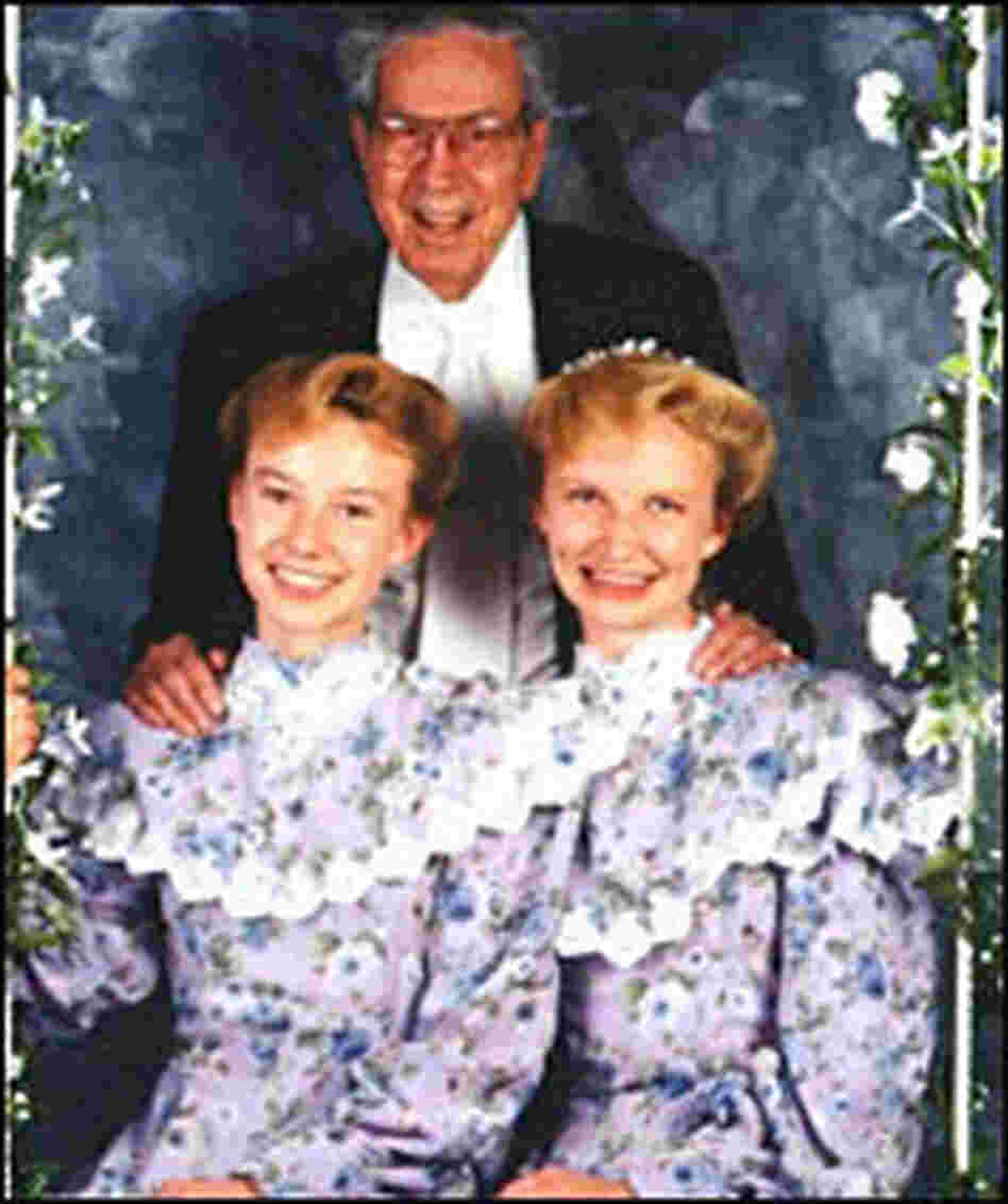 Rulon Jeffs with two of his reported wives Rulon Jeffs with two of his reported wives