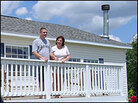 Chris and Joy Hardenburgh on the porch of their home in Holly, Mich. Chris and Joy Hardenburgh on the porch of their home in Holly, Mich.