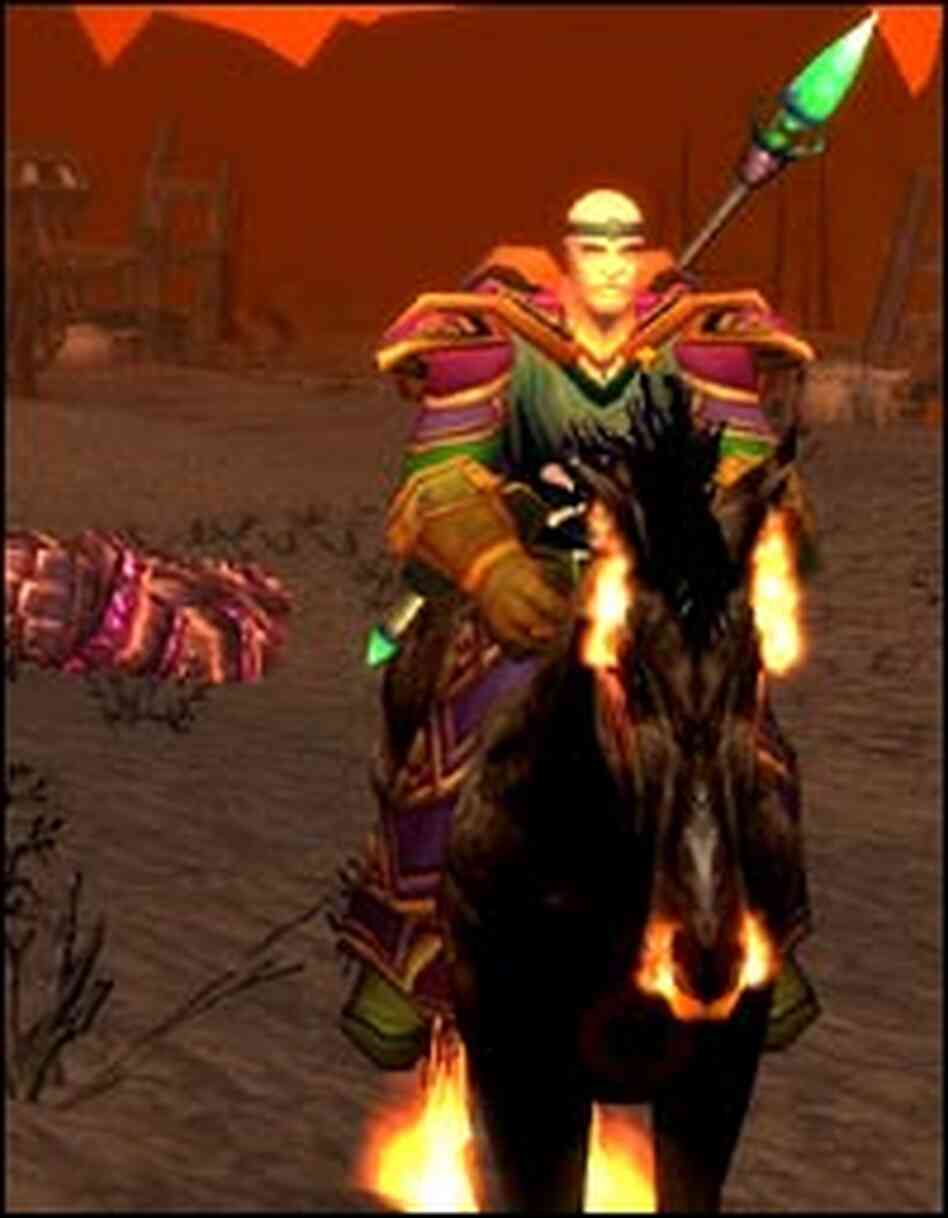 Robert Holt's character, a warlock named Galt, in 'World of Warcraft.'