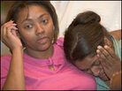 Lisa Tebault, right, is comforted by fellow New Orleans East resident Delaunna Bartholomew. Lisa Tebault, right, is comforted by fellow New Orleans East resident Delaunna Bartholomew.