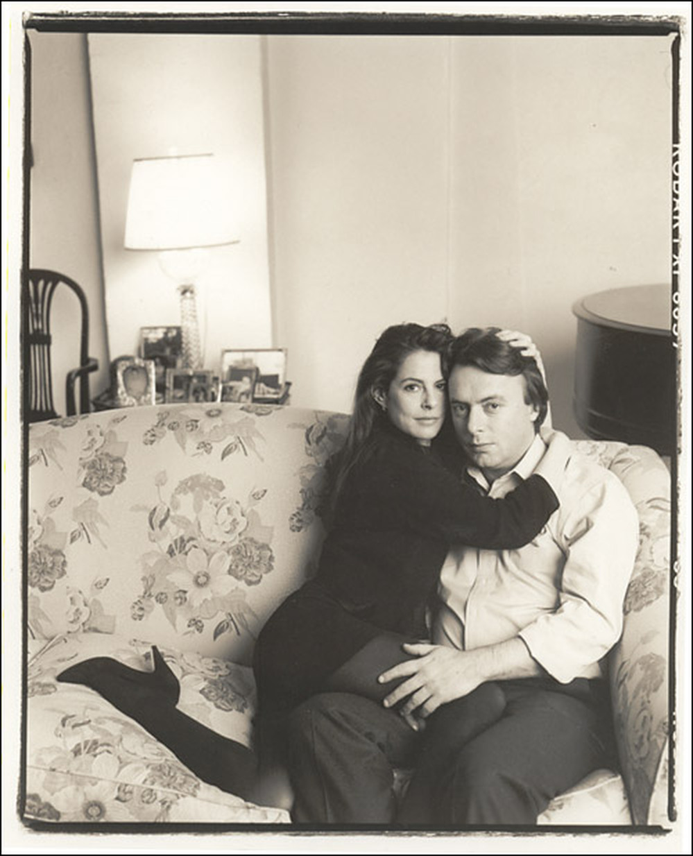 Christopher Hitchens and his wife, Carol Blue, in 1990