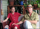 Erin Henle (left) and Claude Stephens of the Professional Porch Sitters Union Local 1339 Erin Henle (left) and Claude Stephens of the Professional Porch Sitters Union Local 1339