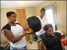Kelli Wilkerson doing hair Kelli Wilkerson doing hair