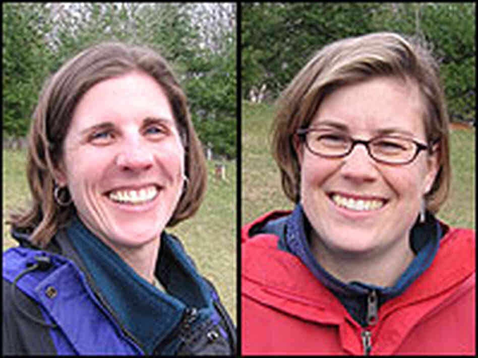 Researchers Ellen Schmitt and Jen Jenkins Researchers Ellen Schmitt and Jen Jenkins