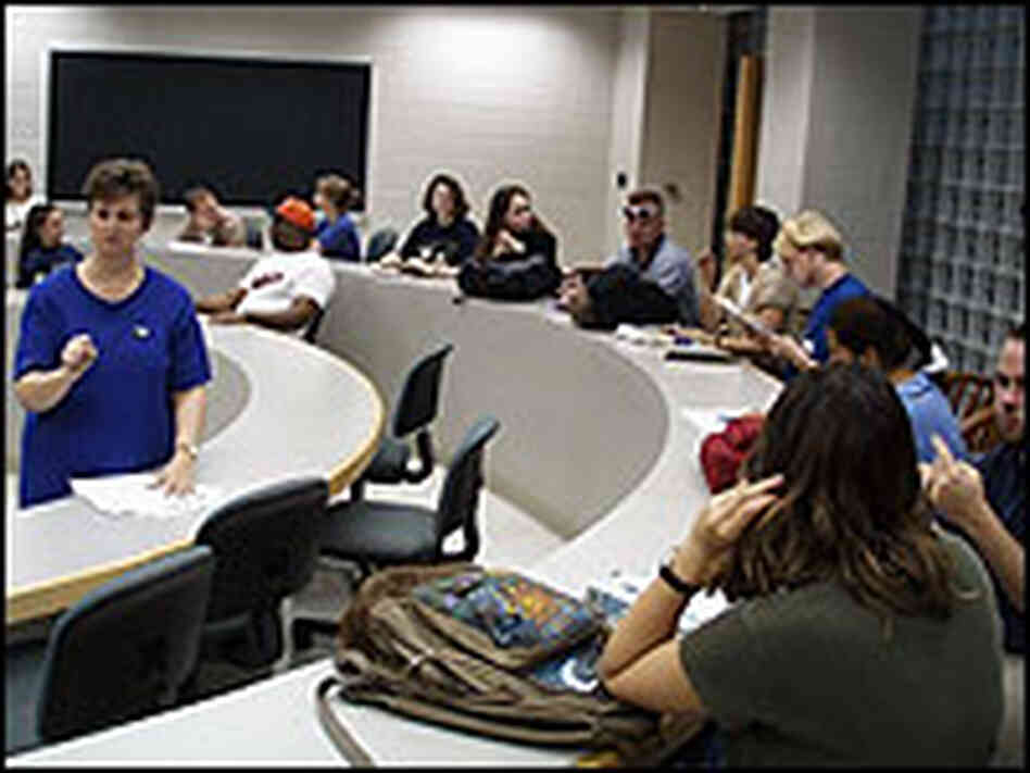A classroom at Gallaudet A classroom at Gallaudet