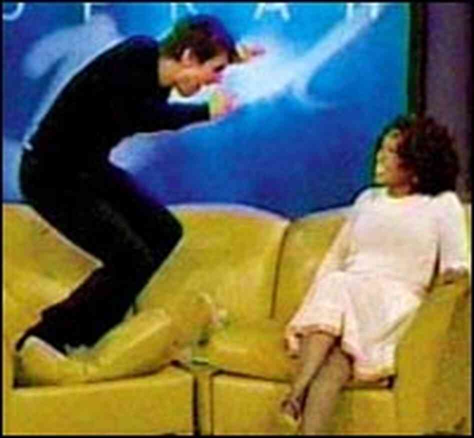 Tom Cruise jumps on Oprah's couch Tom Cruise jumps on Oprah's couch