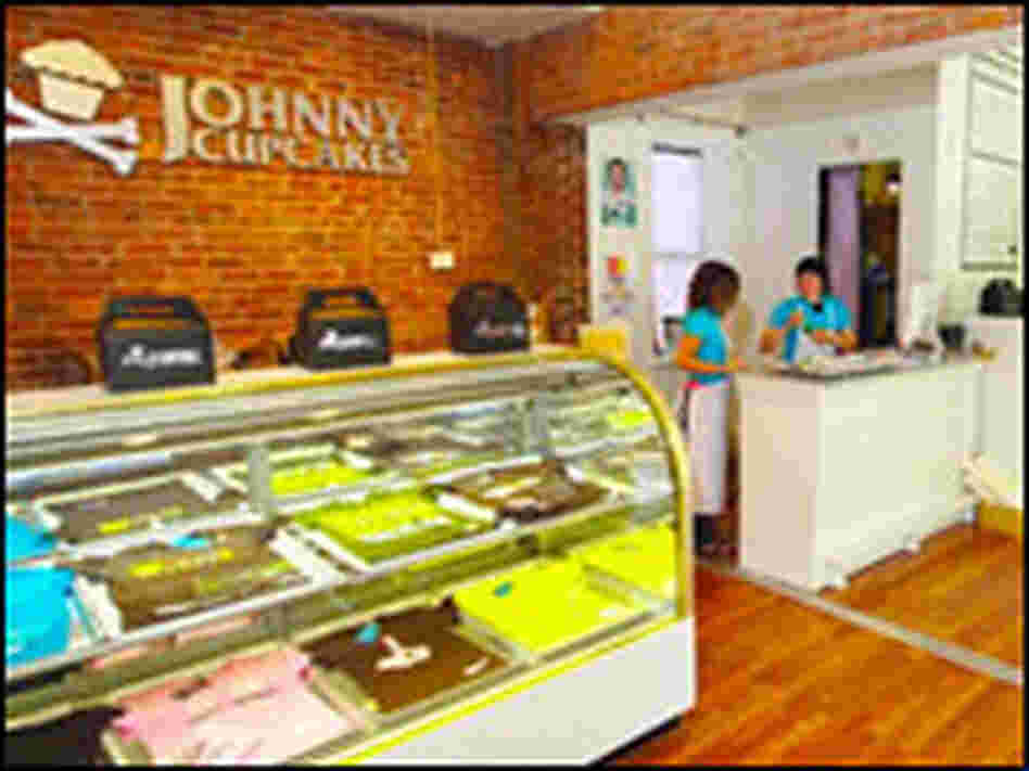 Inside the bakery-themed interior of the Johnny Cupcakes store on Boston's Newbury Street Inside the bakery-themed interior of the Johnny Cupcakes store on Boston's Newbury Street