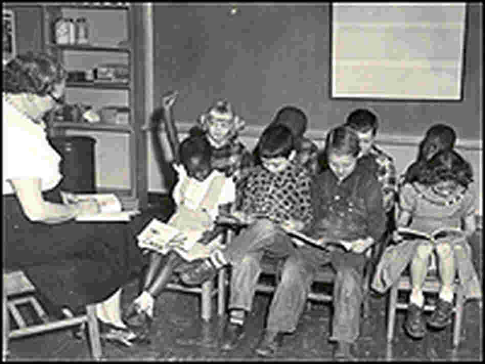A scene from a Covert classroom, circa 1950.