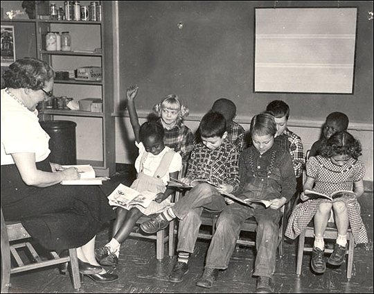 A scene from a Covert classroom, circa 1950.