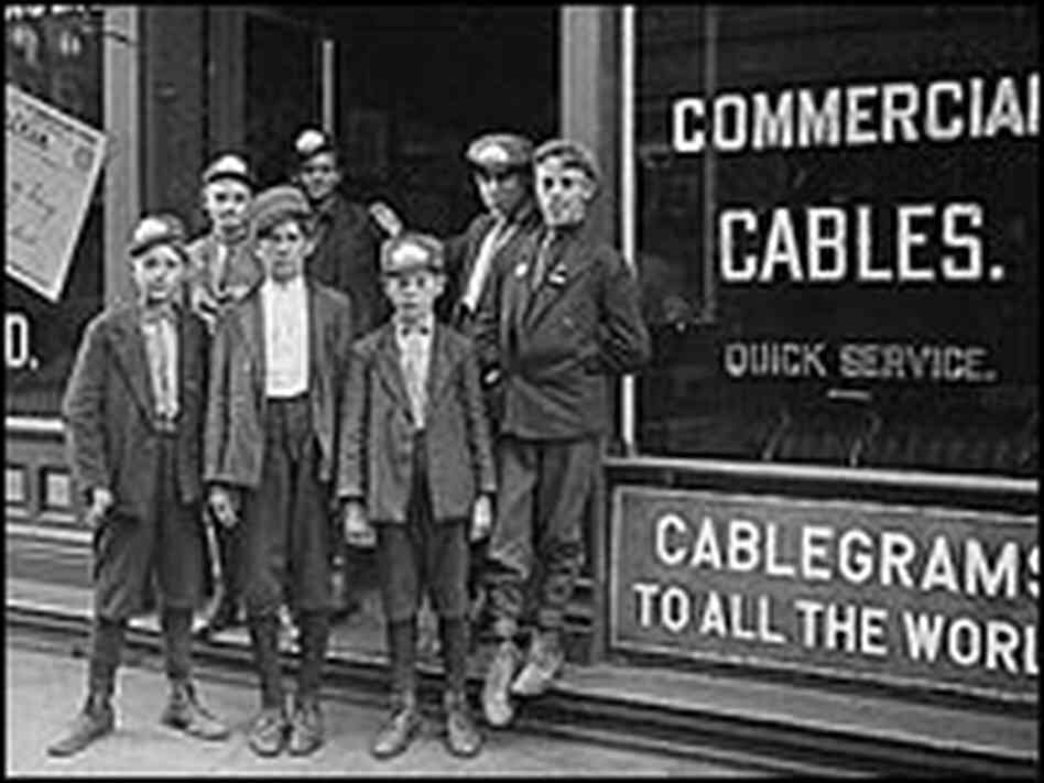 Postal telegraph messengers in Indianapolis, Ind., 1908. Postal telegraph messengers in Indianapolis, Ind., 1908.