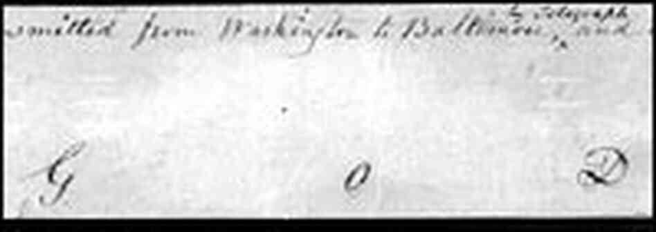 'God' im Morse's message. 'God' im Morse's message.