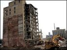 A wrecking crew tears down an abandoned building that once housed Motown Records. A wrecking crew tears down an abandoned building that once housed Motown Records.