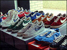Nike recently bought 143 pairs of shoes from a collector in Japan to fill in holes in its archive. Nike recently bought 143 pairs of shoes from a collector in Japan to fill in holes in its archive.