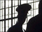 Stock photo of prison guard and prisoner. Stock photo of prison guard and prisoner.