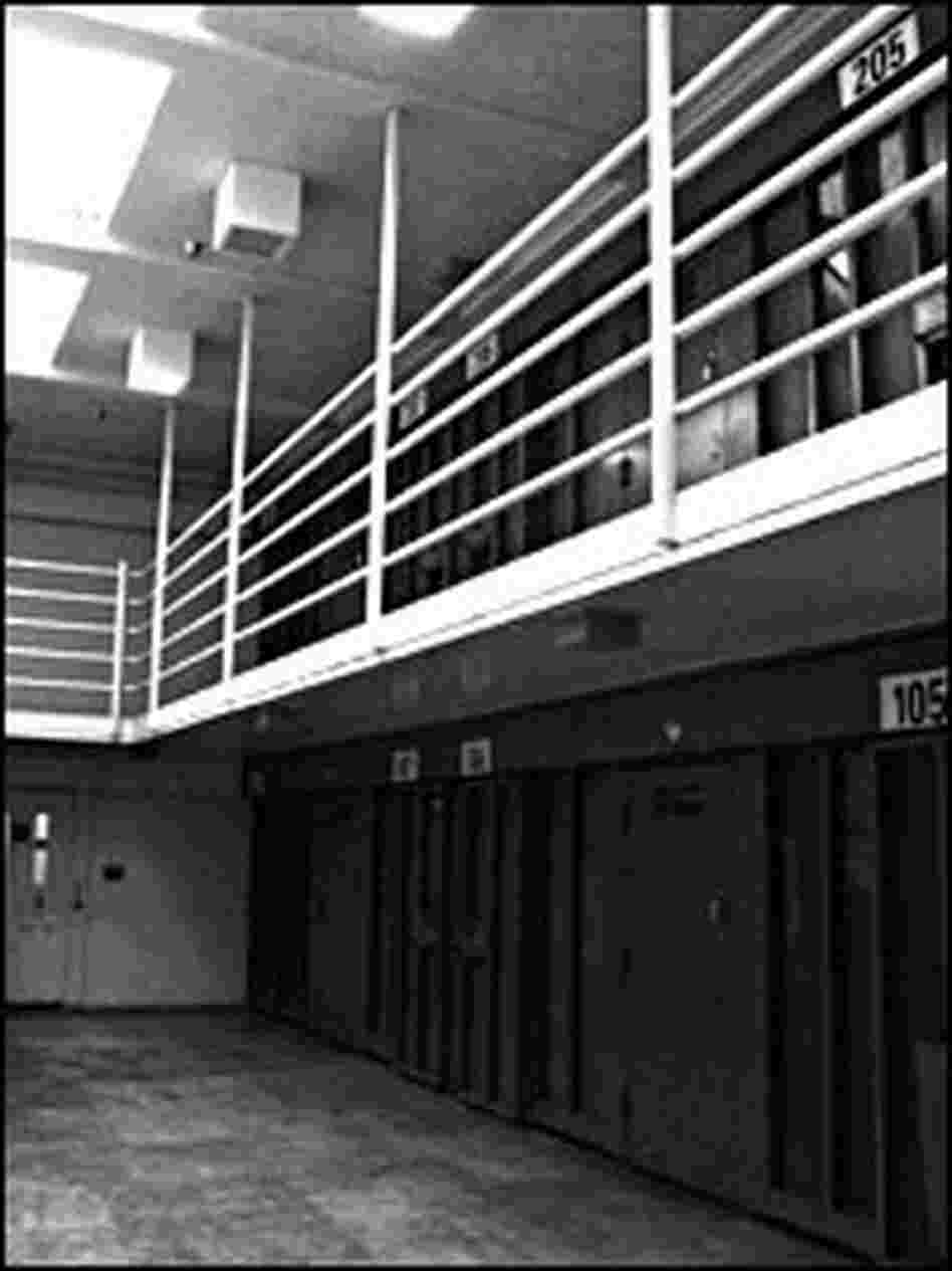 A view of the hallway in a "pod" at Pelican Bay. A view of the hallway in a "pod" at Pelican Bay.