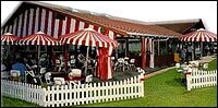 The Cherry Hut's patio. Don't try this in mid-winter!