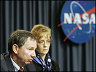 NASA Administrator Michael Griffin, seen here with Deputy Administrator Shanna Dale NASA Administrator Michael Griffin, seen here with Deputy Administrator Shanna Dale