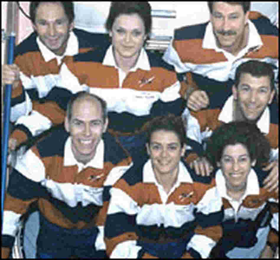 Barry, bottom left, with fellow astronauts during a 1999 mission. Barry, bottom left, with fellow astronauts during a 1999 mission.