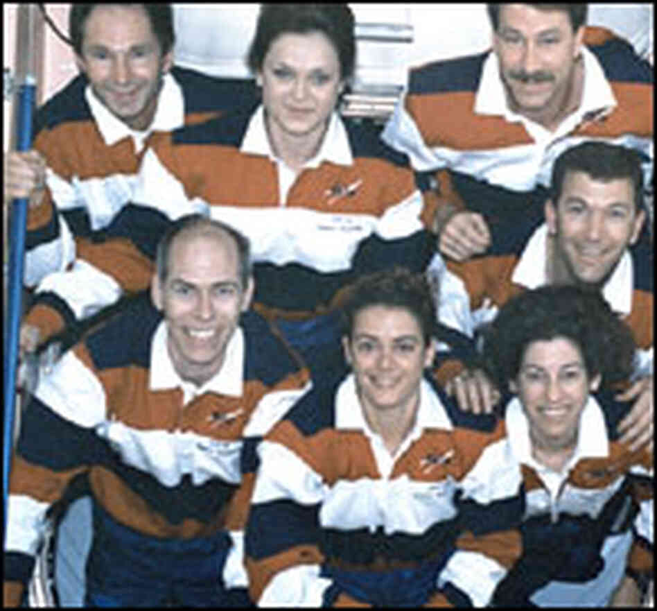 Barry, bottom left, with fellow astronauts during a 1999 mission. Barry, bottom left, with fellow astronauts during a 1999 mission.