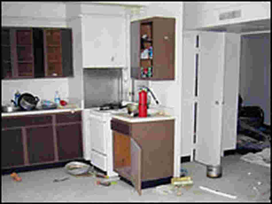 But units on the second and third floor suffered far less damage.