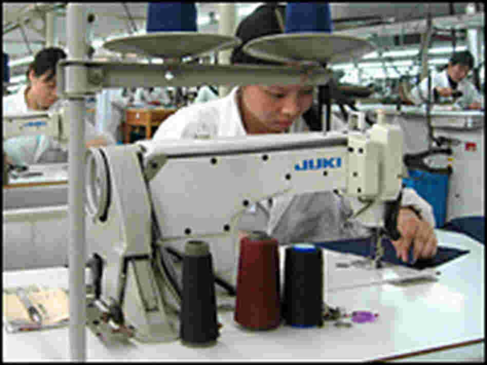 This textile factory and others like it are behind the wealth of Huaxi's original residents. 