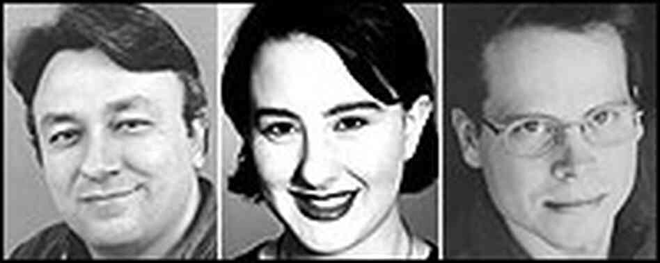 Head shots of performers Randy Dixon, Elicia Wickstead and Ron Hippe. Head shots of performers Randy Dixon, Elicia Wickstead and Ron Hippe.
