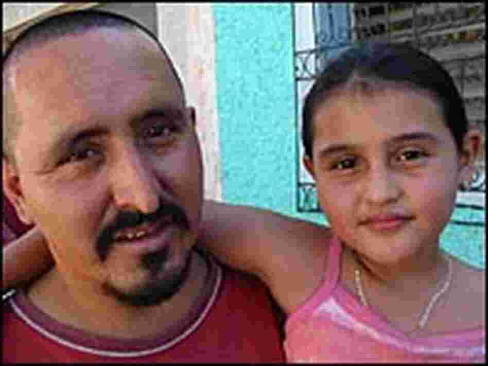 Ernesto Miranda, aka Smokey, pictured in 2005 with his daughter Maybelline
