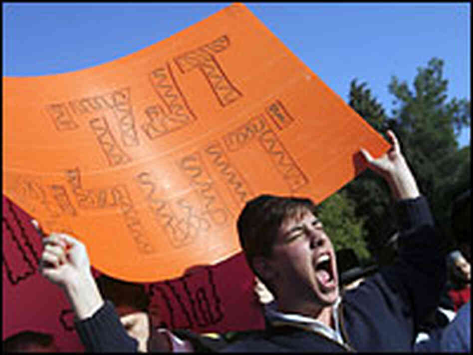 An Ultra-Orthodox Jewish man protests a gay pride parade planned for Nov. 10 in Jerusalem An Ultra-Orthodox Jewish man protests a gay pride parade planned for Nov. 10 in Jerusalem