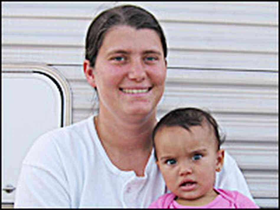 Baby at FEMA trailer park Baby at FEMA trailer park