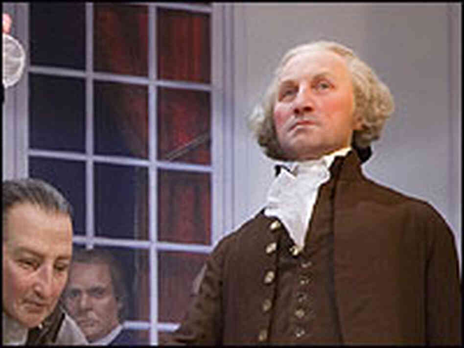 Washington at age 57, during his swearing in as the first president of the United States at Federal
