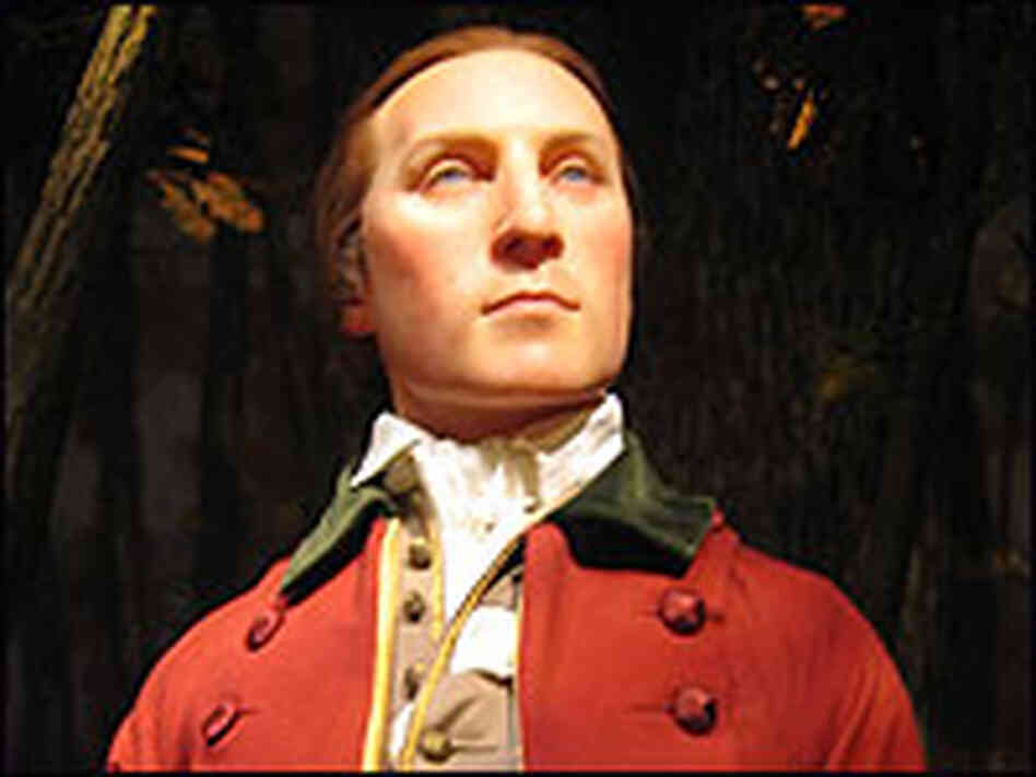 George Washington, depicted as a 19-year-old surveyor.