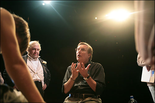William Friedkin directing a rehearsal of 'Gianni Schicchi.'