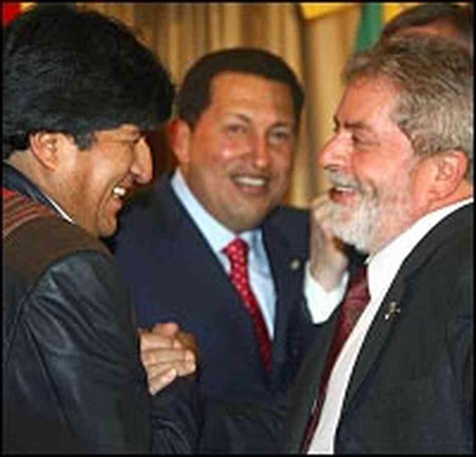 Lula da Silva, Evo Morales and Hugo Chavez Lula da Silva, Evo Morales and Hugo Chavez