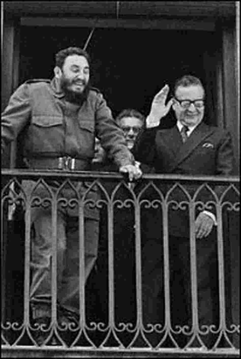 Castro visits Chilean President Salvador Allende in Santiago, 1971. Castro visits Chilean President Salvador Allende in Santiago, 1971.