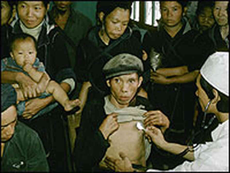 Villagers wait for care at an antimalaria health center in the Bao Thang district of Vietnam. Villagers wait for care at an antimalaria health center in the Bao Thang district of Vietnam.