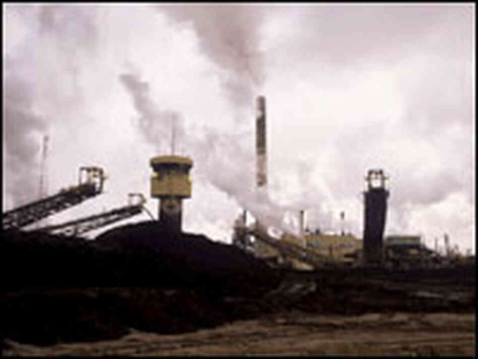 Smoke billows from processing plant