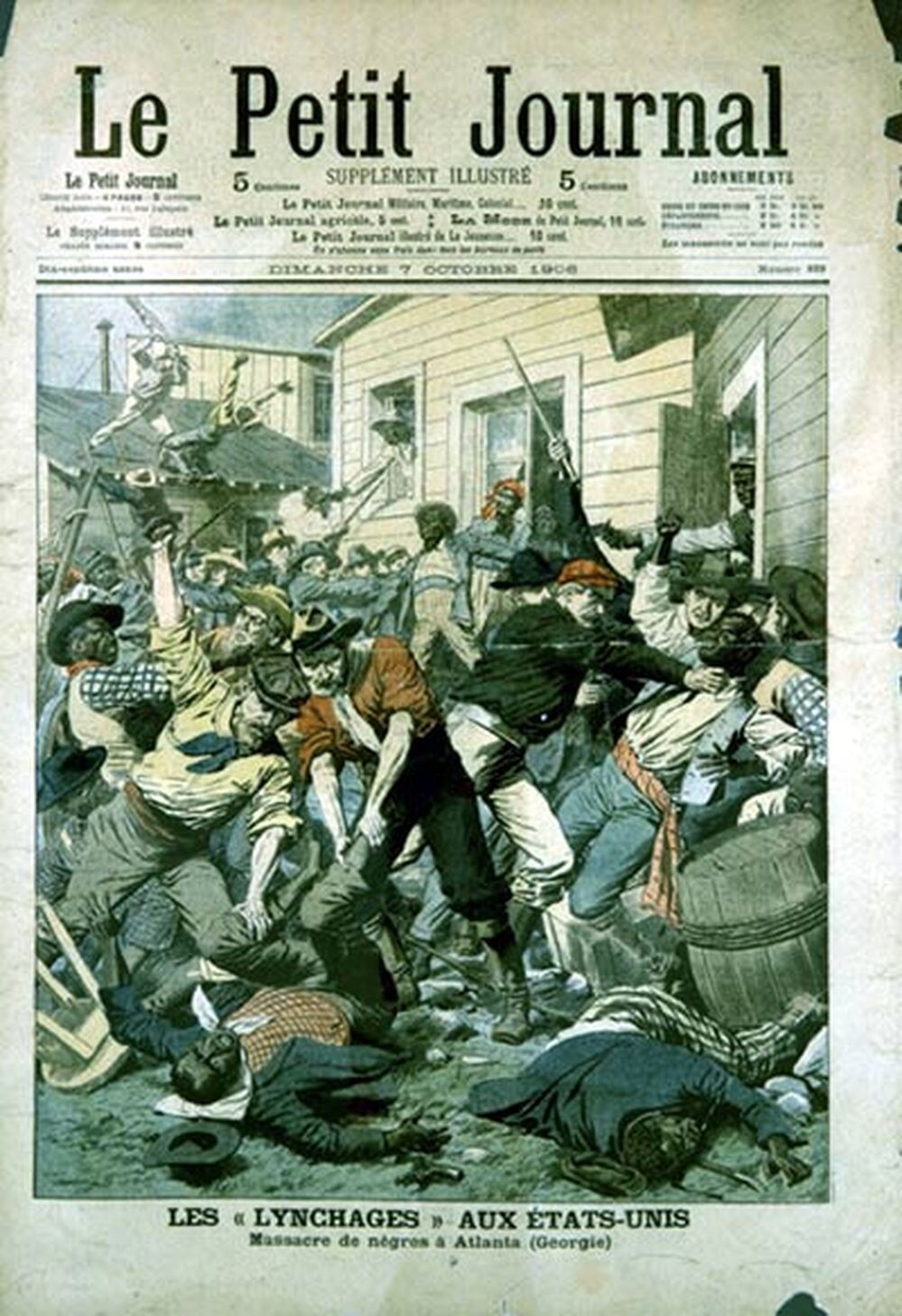 cover of French publication of Oct. 7, 1906, featuring the Atlanta riot