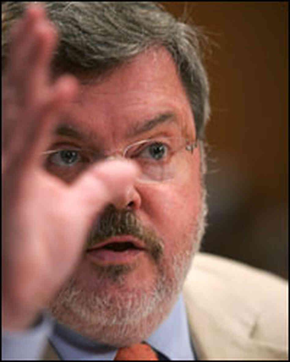 Kenneth Tomlinson appears at a Congressional hearing in July of 2005. Kenneth Tomlinson appears at a Congressional hearing in July of 2005.
