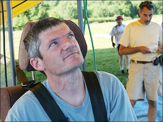 Mike Kuehlmuss helped build the blimp.
