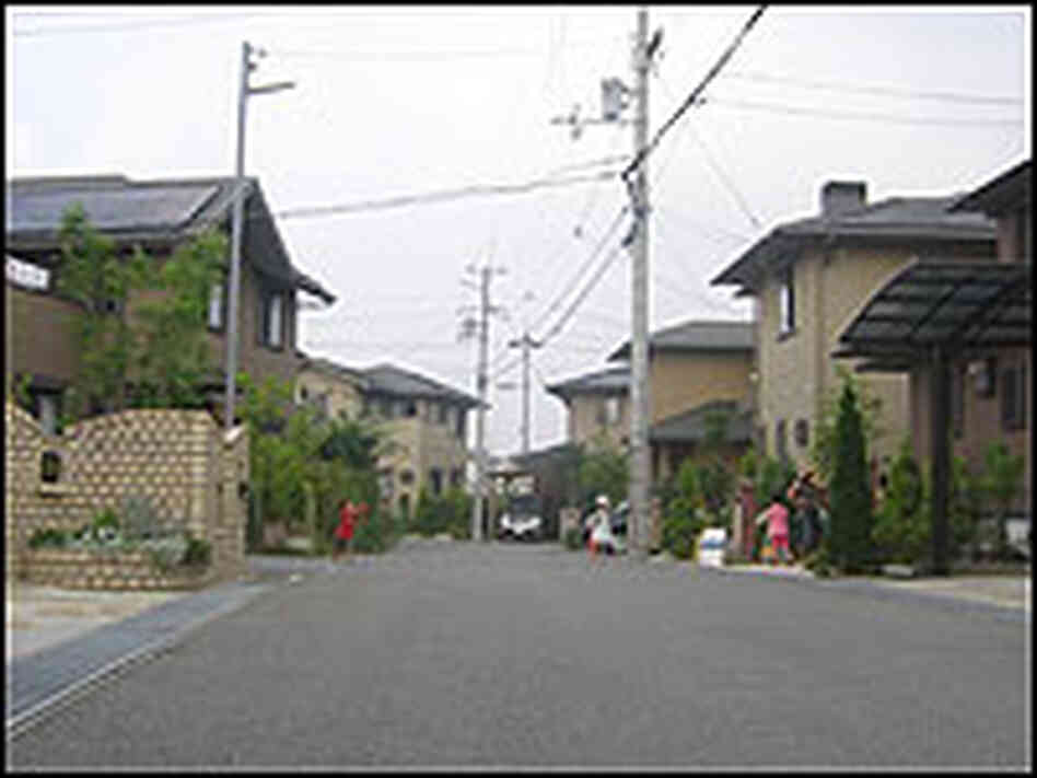 A solar-panel neighborhood in Kobe.