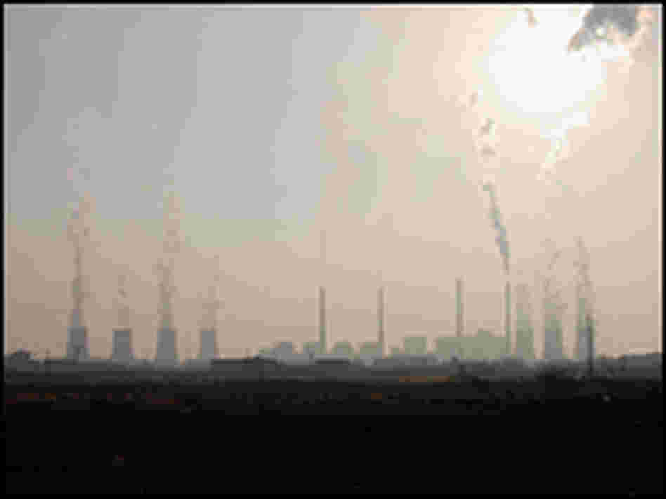 Smokestacks in Jingyuan County