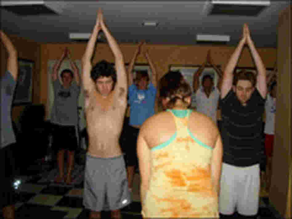 The brothers of Sigma Phi Epsilon at George Washington University try yoga.